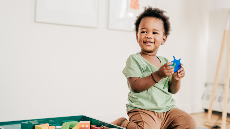 Young child playing