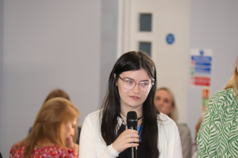 Alexie Hampson, an End Child Poverty Coalition young ambassador addressing the NCB Summit