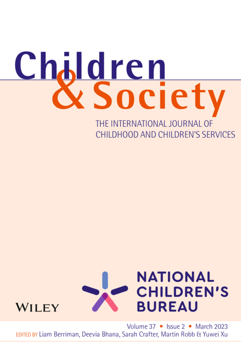 Image of front cover of the Children & Society Journal