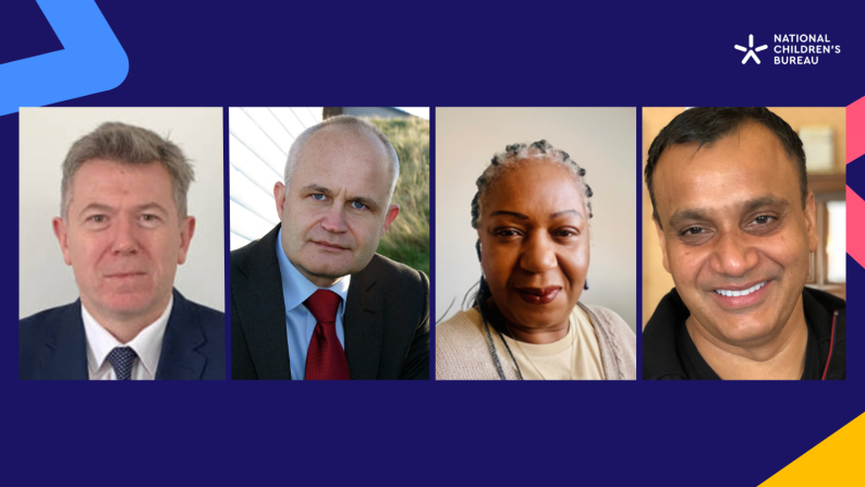 Headshots of NCB's four new Trustees: l-r Steve Crocker, Neal Hazel, Marjorie James, Sarbjit Rana